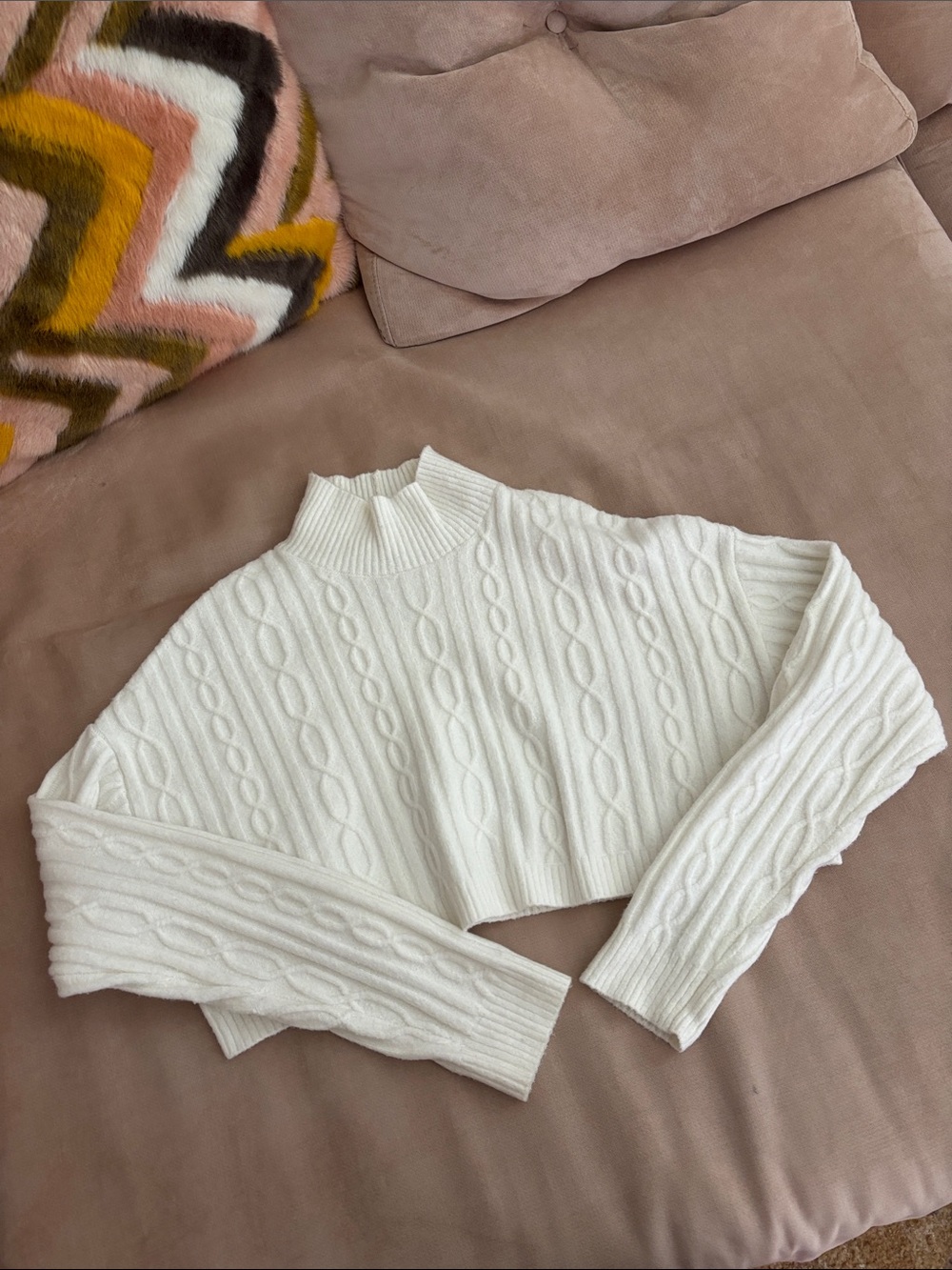Alo knit copped sweater